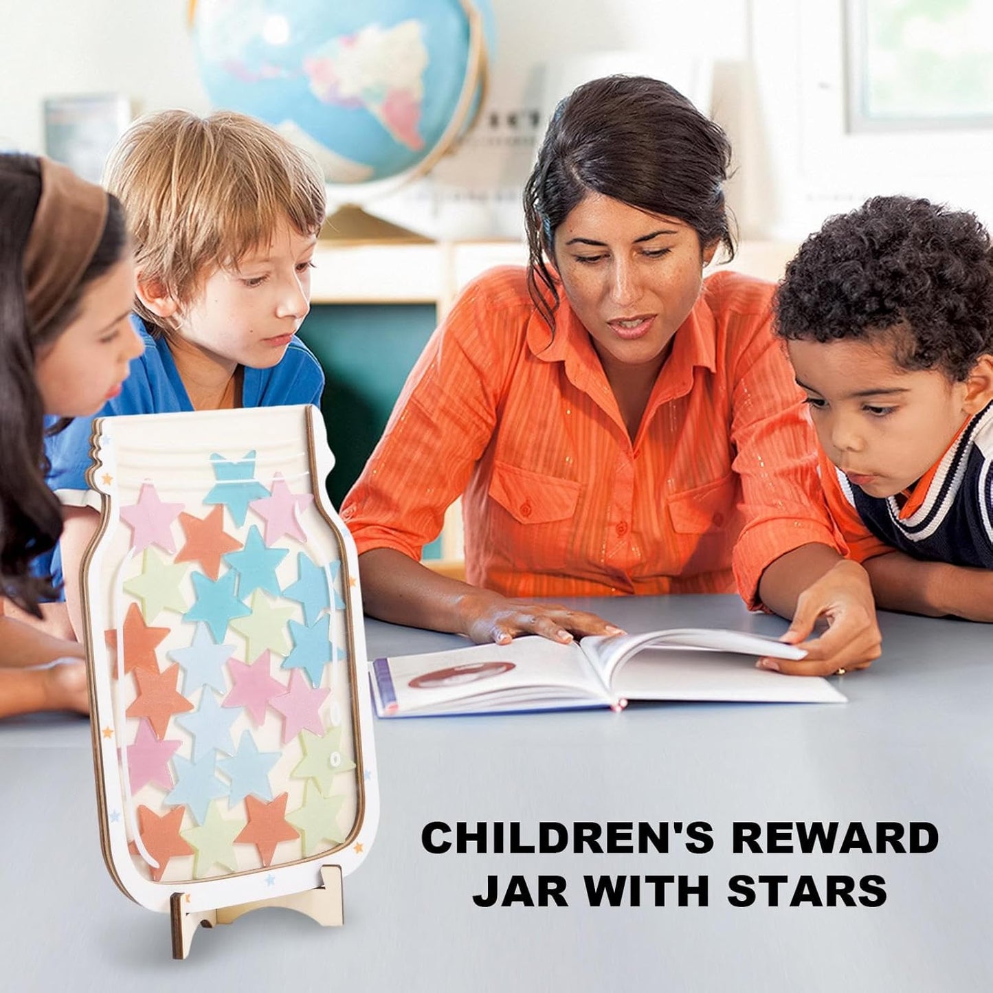 Star Reward Jar - Star and Dinosaur Reward Board, Positive Behavior Chart and Jar Reward System, Classroom V1237-ZY-203-2426