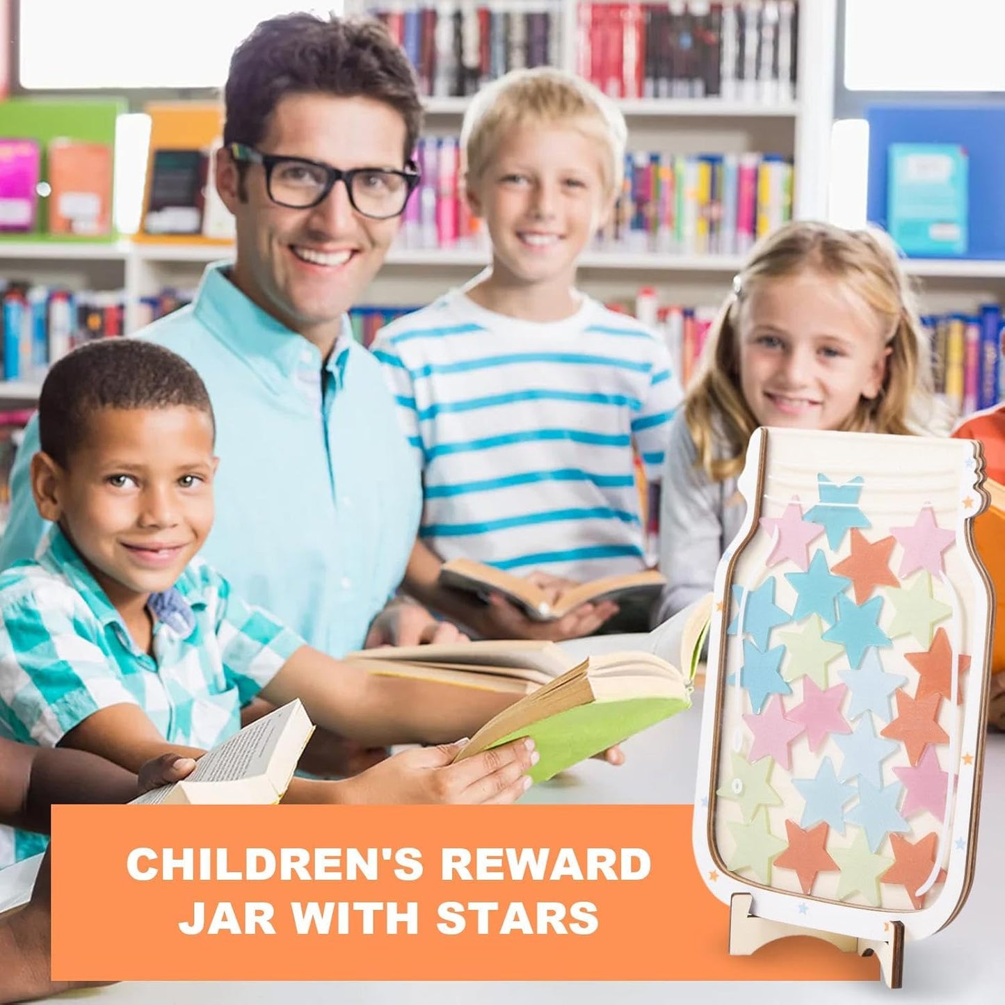Star Reward Jar - Star and Dinosaur Reward Board, Positive Behavior Chart and Jar Reward System, Classroom V1237-ZY-203-2426