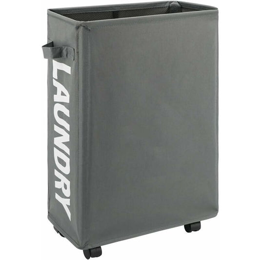 22"" Narrow Rolling Laundry Hamper with Handle and Wheels, Collapsible Laundry Hamper, Foldable Laundry V1237-ZY-203-2441