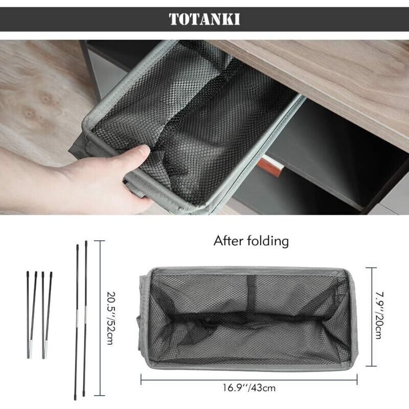 22"" Narrow Rolling Laundry Hamper with Handle and Wheels, Collapsible Laundry Hamper, Foldable Laundry V1237-ZY-203-2441