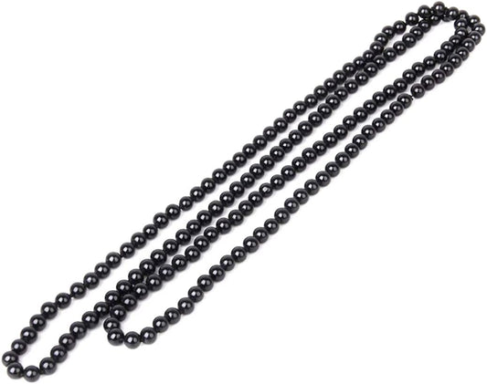 Black pearl necklace for women, pearl chain, black chain, extra long faux pearl necklace, multi-layer V1237-ZY-203-2442