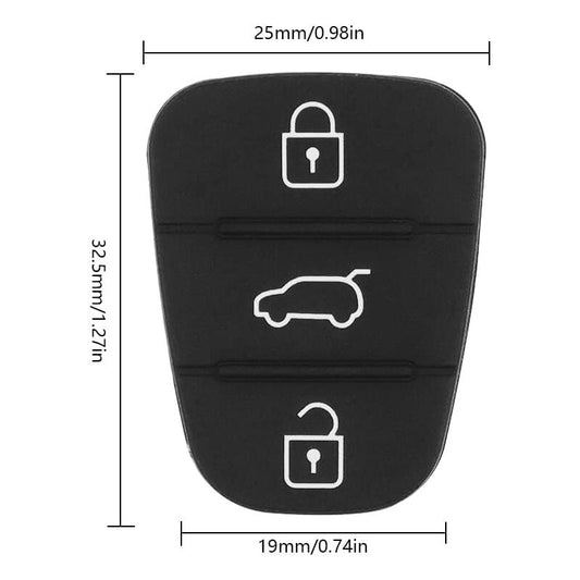 2pcs Silicone Key Case Compatible with Kia Sportage Cee'd Picanto Rio & Hyundai i10 i20 i30 ix20 ix35 - 3 V1237-ZY-203-2452