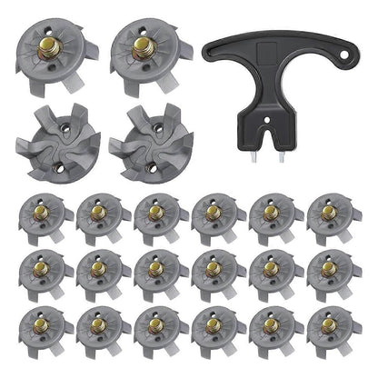Golf Spikes Set Includes 30 Pcs Golf Studs Replacement Golf Studs Spanner Metal Thread Screw 6mm Dia Golf V1237-ZY-203-2458