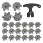 Golf Spikes Set Includes 30 Pcs Golf Studs Replacement Golf Studs Spanner Metal Thread Screw 6mm Dia Golf V1237-ZY-203-2458