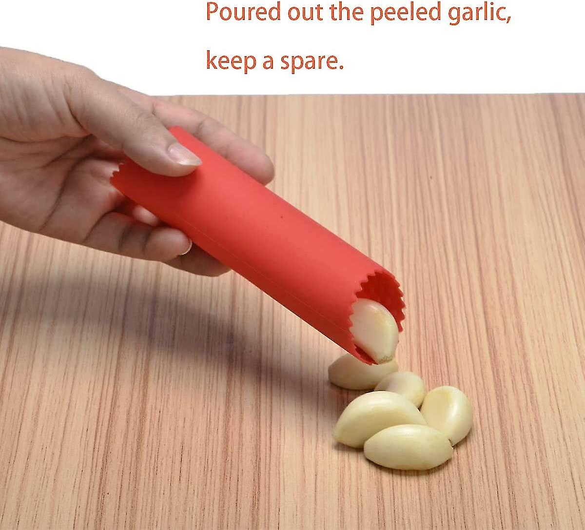 Garlic Peeler, 2 Pieces Garlic Roller Peeler Kitchen Gadgets Black V1237-ZY-203-2501