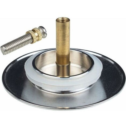 Universal Bathtub Stopper 70mm, Adjustable Height, Double Seal, Chrome Brass, Stainless, Compatible with Most V1237-ZY-203-2521