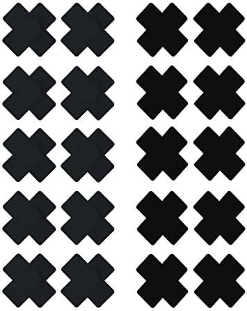 10-pack Disposable X, Plus Sign, Cross Self-Adhesive Satin Nipple Cover Pasties Stickers Black Black Black V1237-ZY-203-2526
