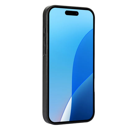 iPhone 16 Pro Case with Card Slot Leather Black V1237-ZY-203-2527