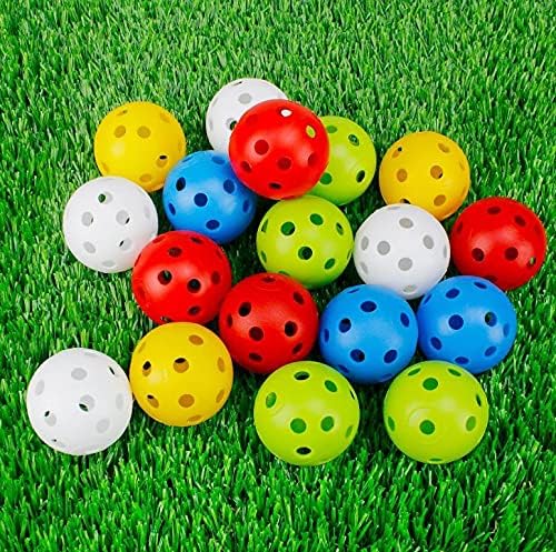 12-Pack Golf Practice Balls, Hollow Practice Balls with Airflow, 42mm Plastic Golf Balls, for Swing Training, V1237-ZY-203-2539