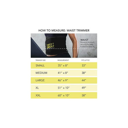 Sweat Belt Burn Belt Fitness Cardio Black XL V1237-ZY-203-2546