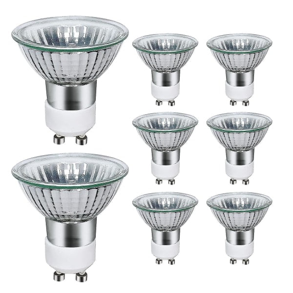 8-pack GU10 halogen bulbs 35W 220V warm white 2800K V1237-ZY-203-2588