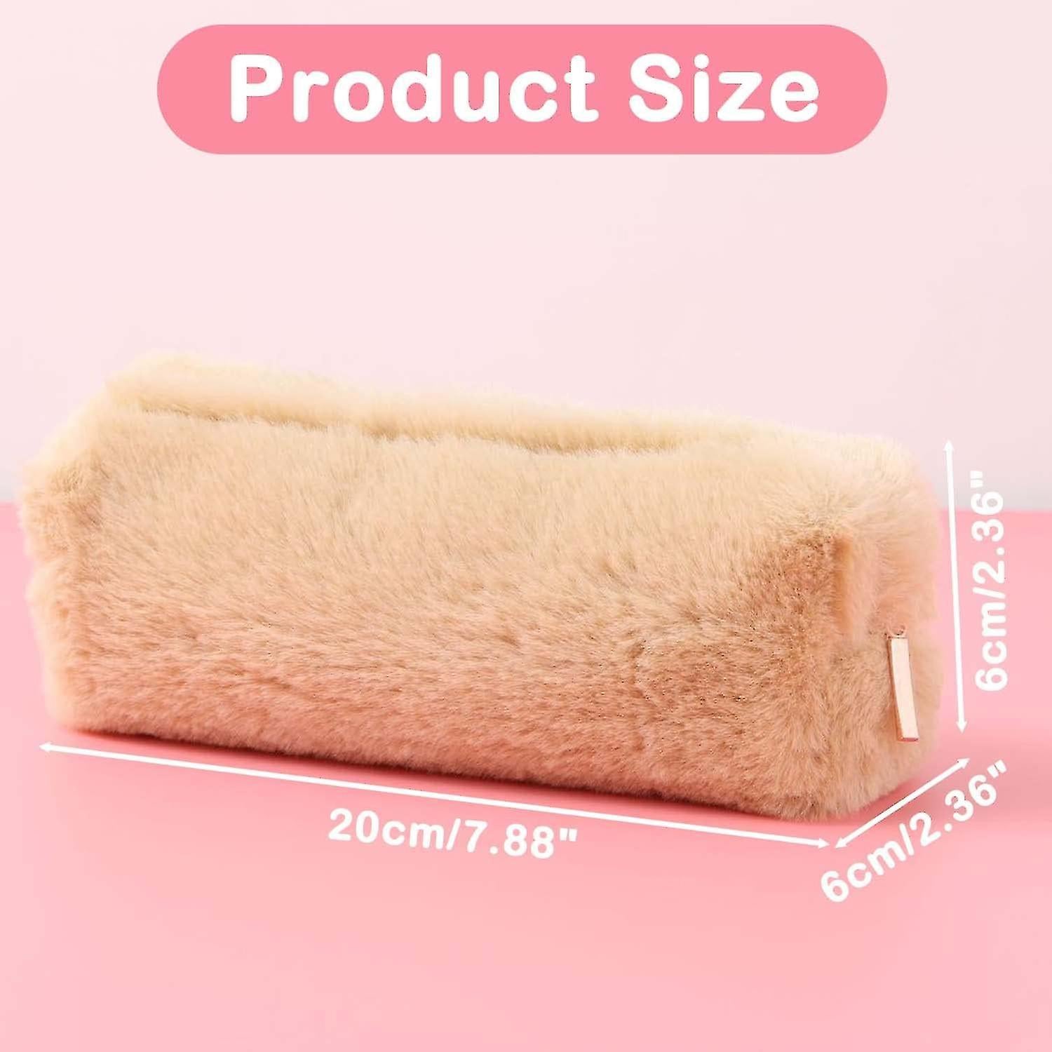 Plush Pencil Case, Fuzzy Pencil Bag Fluffy Makeup Bag Cute Pencil Case For Students Paper Protector For V1237-ZY-203-2607