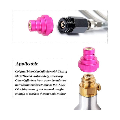 CO2 Quick Adapter for Duo-quick Connect Qc, Art and Terra, Replacement for CO2 Cylinder Tr21-4 Male V1237-ZY-203-2611