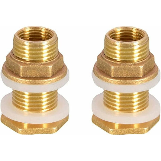 St Water Feed-through 4.2cm 1/2"" Brass Water Connection for Faucet / Barrel / Rainwater Tanks V1237-ZY-203-2619