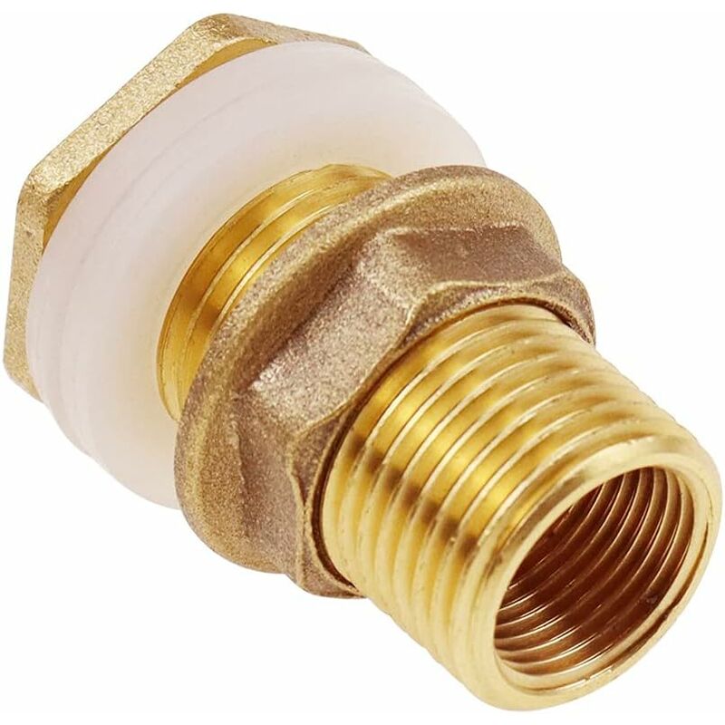 St Water Feed-through 4.2cm 1/2"" Brass Water Connection for Faucet / Barrel / Rainwater Tanks V1237-ZY-203-2619