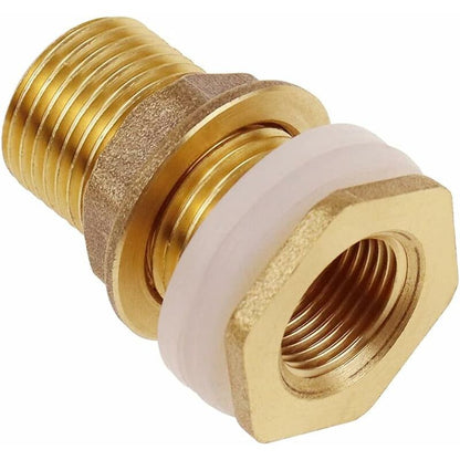 St Water Feed-through 4.2cm 1/2"" Brass Water Connection for Faucet / Barrel / Rainwater Tanks V1237-ZY-203-2619