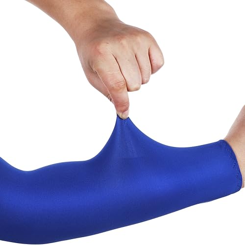 8-Pack Unisex UV Protective Arm Warmers for Cooling White Black Gray Blue, Ice Silk V1237-ZY-203-2642