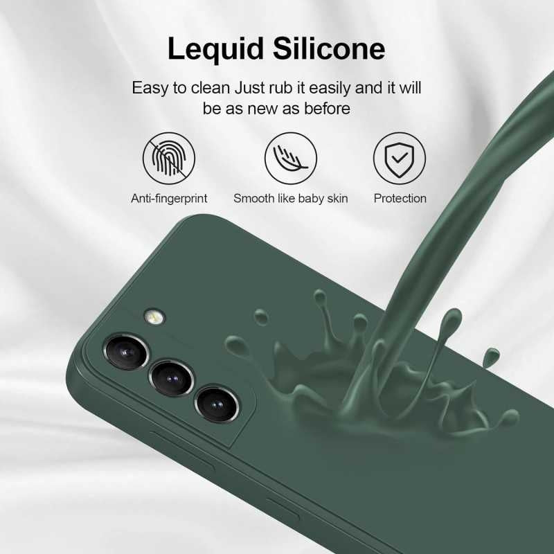 Samsung S23 Rubberized Matte Green Case Camera Protection Liquid - Green V1237-ZY-203-2656