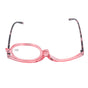 Makeup Glasses Lightweight Foldable Rotating Single Lens Women Magnifying Cosmetic Glasses, Pink, +3.00 V1237-ZY-203-2667