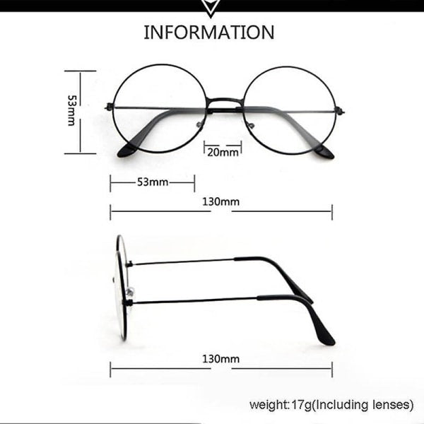 Harry Potter Vintage Round Glasses Frames, Black V1237-ZY-203-2676