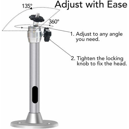 Projector Ceiling Mount, 3kg Load Capacity, 360 degrees Rotation, 90 degrees Tilt Angle, Ceiling and Wall V1237-ZY-203-2679