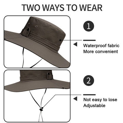 Sun Hats with UV Protection, Wide Brim Cap for Hiking and Safari V1237-ZY-203-2687