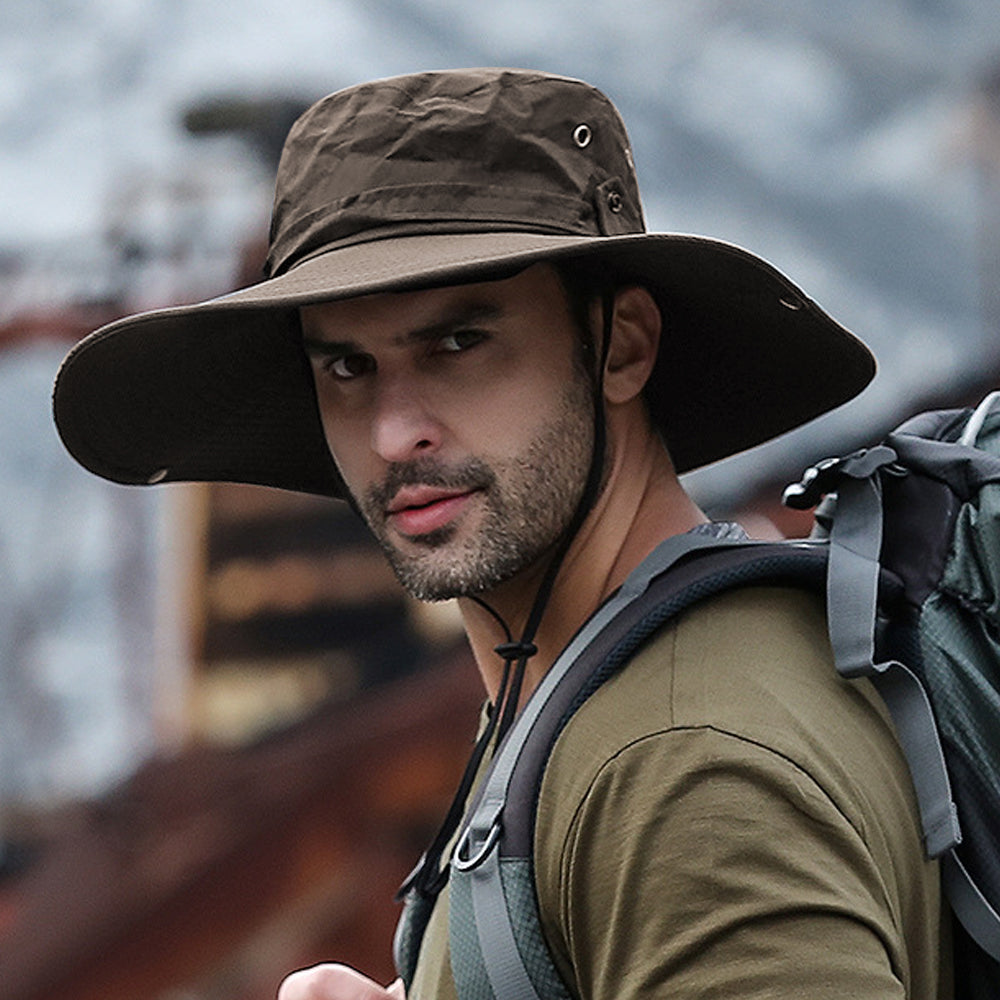 Sun Hats with UV Protection, Wide Brim Cap for Hiking and Safari V1237-ZY-203-2687