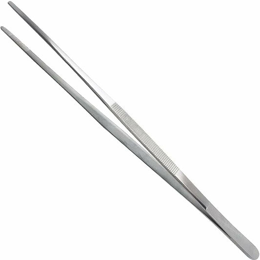 Extra 30cm / 12 inch Long Stainless Steel Tweezers with Precision Serrated End for Aquaristik, Gardening, V1237-ZY-203-2688