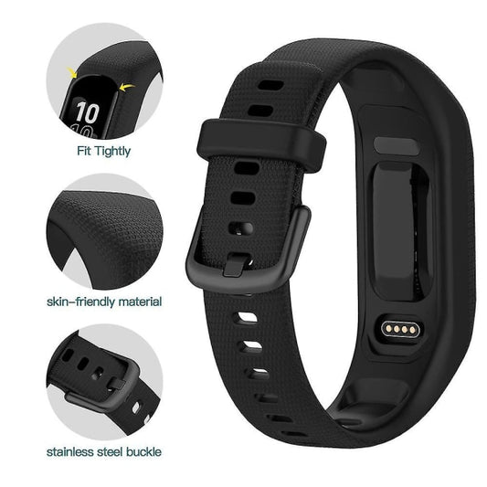3pcs Soft Silicone Wristbands for Garmin Vivosmart 5 Wristband, Replacement Sports Wristbands in Different V1237-ZY-203-2713