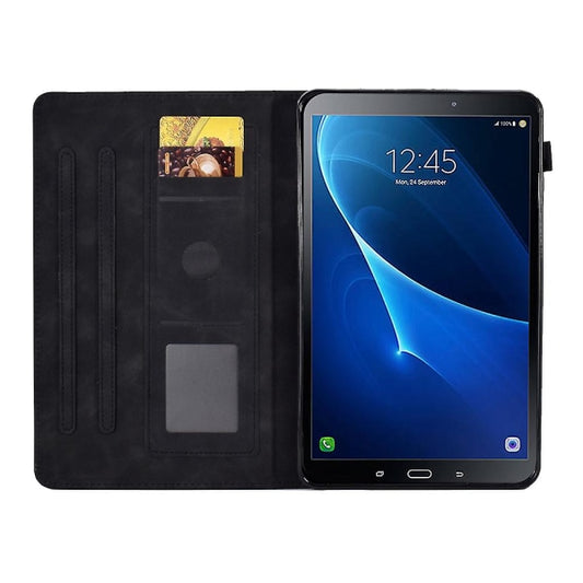 compatible with Samsung Galaxy Tab A 10.1 (2016) T580 / T585 Shockproof Case Pu Leather Butterfly Floral V1237-ZY-203-2737