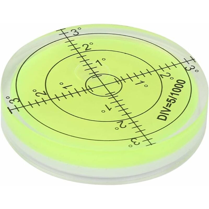 Round spirit level, 60mm diameter measuring tool, round vial with scale for balancing camera equipment V1237-ZY-203-2739