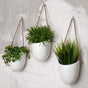 Set of 3 white ceramic wall pots - Fei Yu V1237-ZY-203-2760