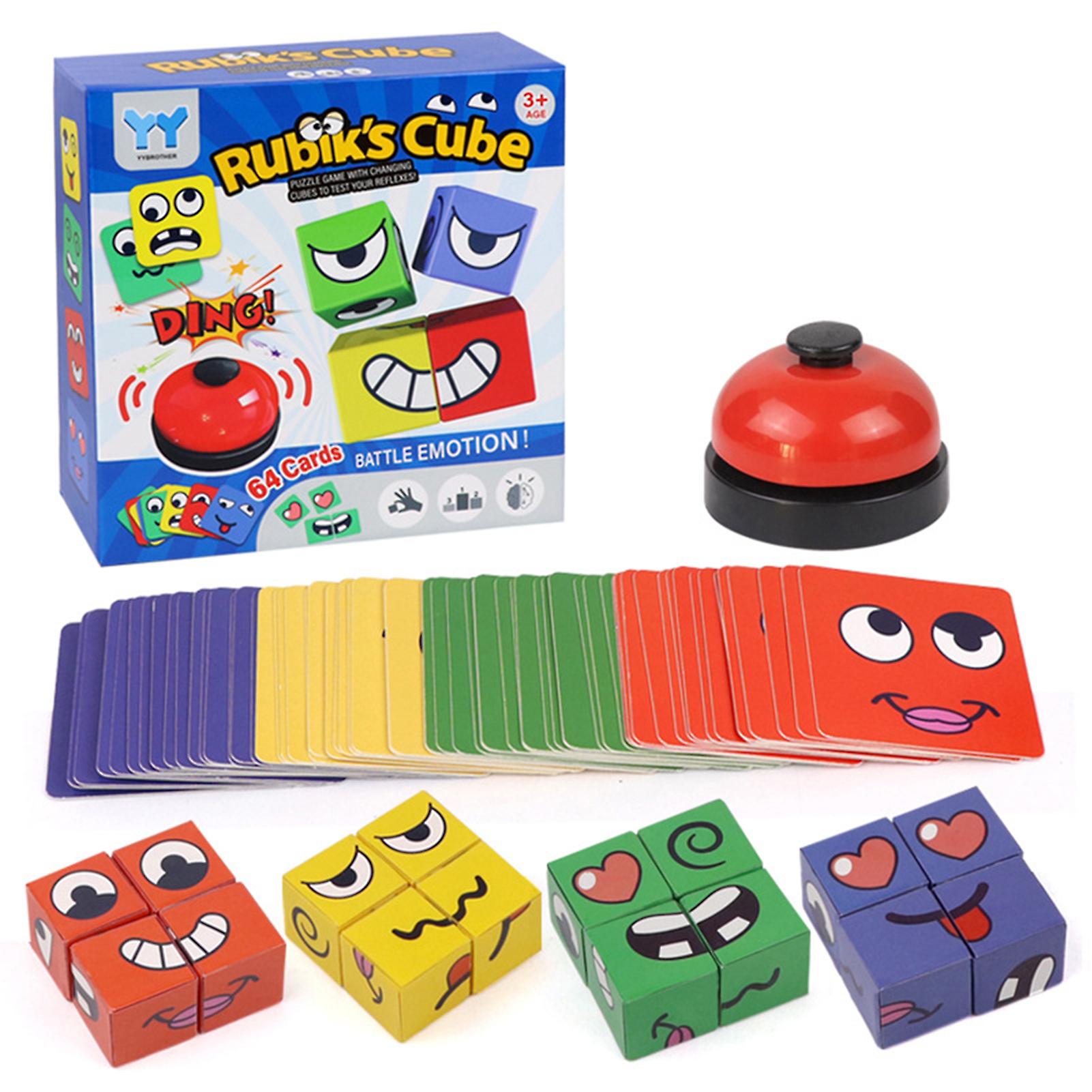 Expression Puzzle Building Blocks Face Changing Building Blocks Matching Game Logical Thinking Training Toy V1237-ZY-203-2765