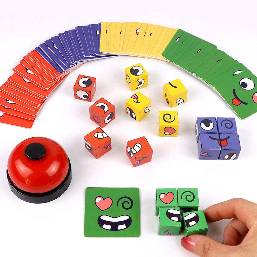 Expression Puzzle Building Blocks Face Changing Building Blocks Matching Game Logical Thinking Training Toy V1237-ZY-203-2765