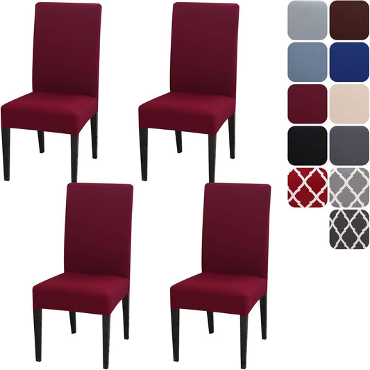 Chair Covers Set of 4 or 6, Stretch Removable Washable Chair Covers Decoration Slipcovers Seat Covers for V1237-ZY-203-2779