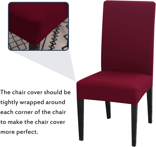 Chair Covers Set of 4 or 6, Stretch Removable Washable Chair Covers Decoration Slipcovers Seat Covers for V1237-ZY-203-2779