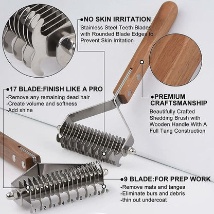 Coat King Dog and Cat Brush, Pet Grooming Comb Deshedding Rake Significantly Reduces Shedding V1237-ZY-203-2806