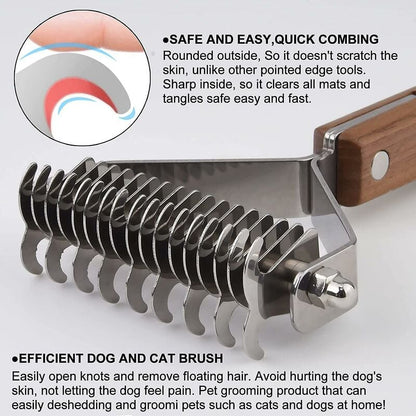 Coat King Dog and Cat Brush, Pet Grooming Comb Deshedding Rake Significantly Reduces Shedding V1237-ZY-203-2806
