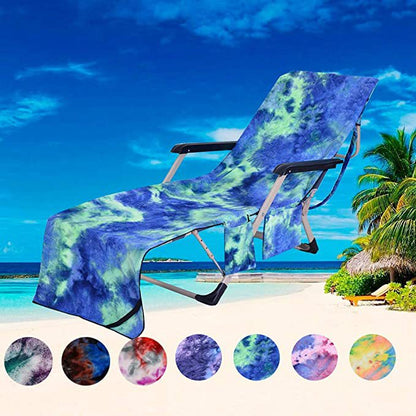 Beach Chair Cover with Side Pockets for Sunbathing, Garden V1237-ZY-203-2808