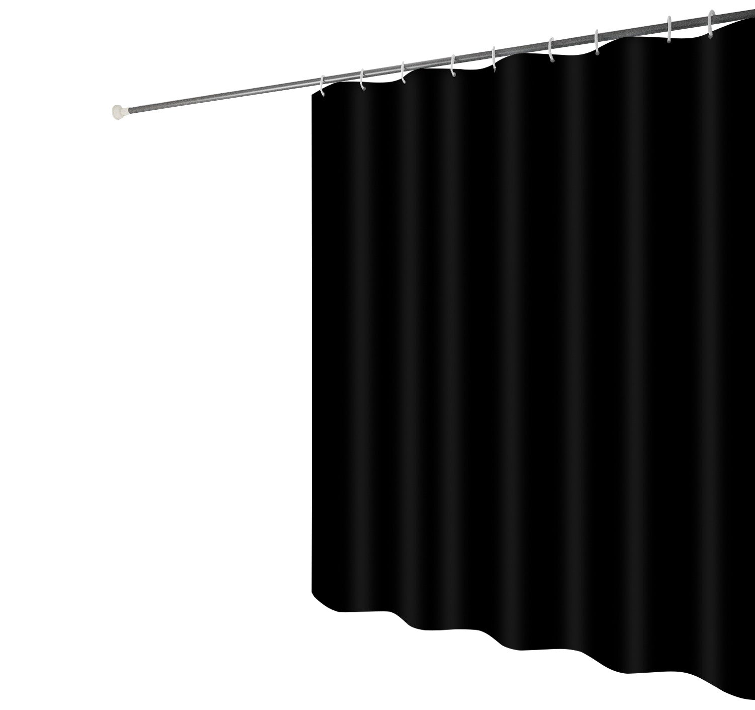 Black Shower Curtain Solid Color Waterproof Mildew Resistant Shower Cu V1237-ZY-203-2822
