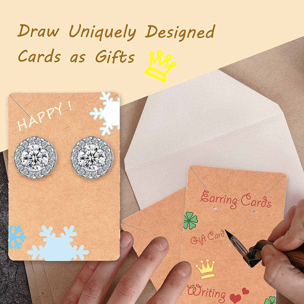 480pcs earring cards with plastic bag earring display cards for earring necklace display jewelry packaging V1237-ZY-203-2828