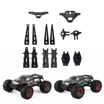 For XLH Hosim 9125 RC Car 14pcs Front Rear Upper Lower Control Arm Control Stub Axle Bumper Black V1237-ZY-203-2829