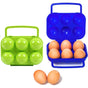 Portable Plastic Egg Carton 6 Compartments Foldable Egg Storage Box Large Capacity Egg Box Egg Holder V1237-ZY-203-2839
