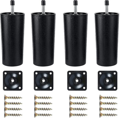Plastic Sofa Legs, 4-Pack Replacement Sofa Legs Furniture Legs with Mounting Plates-yux V1237-ZY-203-2841