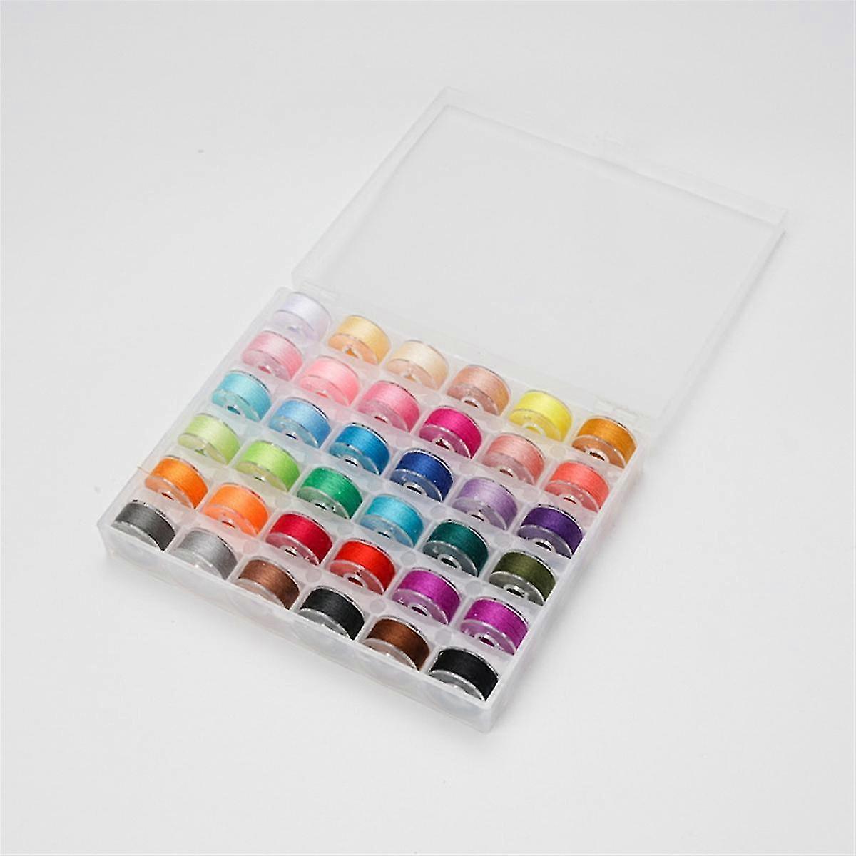 72 pcs Sewing Thread Set, 36 Colors Sewing Machine Threads, Pre-Wound Spools Sewing Thread Set, 365 Meters V1237-ZY-203-2855