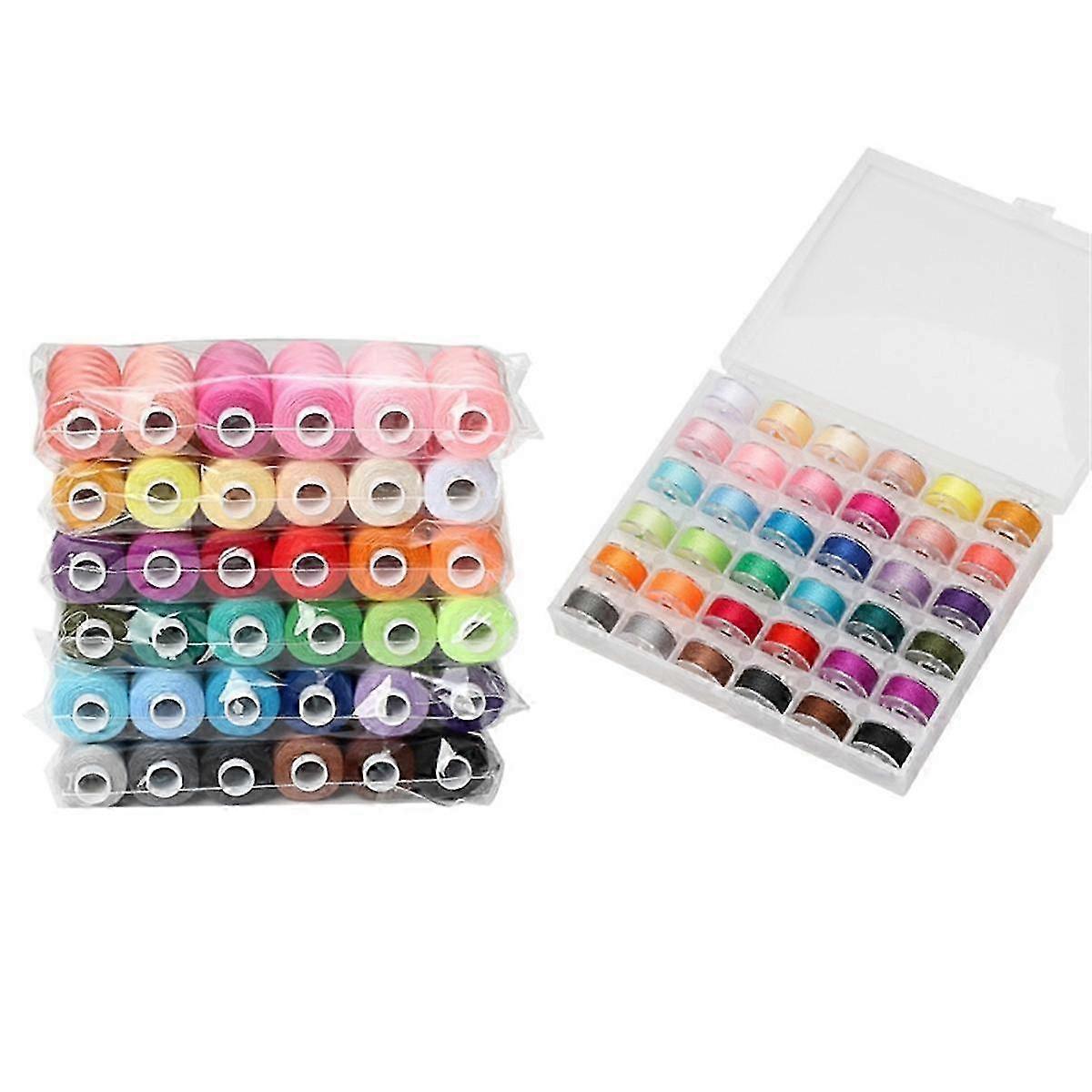 72 pcs Sewing Thread Set, 36 Colors Sewing Machine Threads, Pre-Wound Spools Sewing Thread Set, 365 Meters V1237-ZY-203-2855