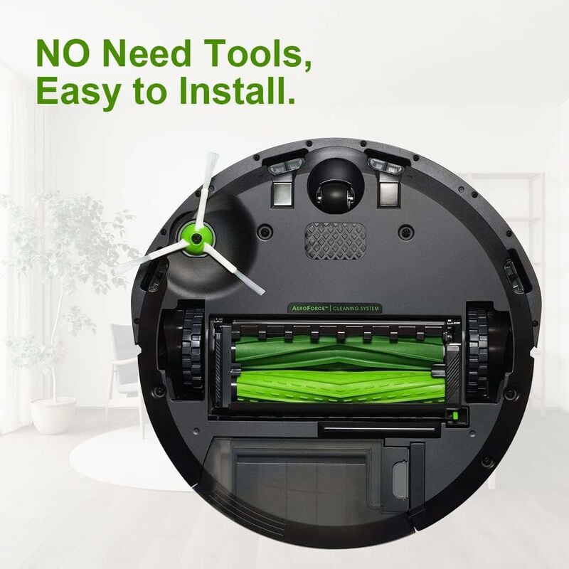 Package Multi-Surface Rubber Brushes Vacuum Cleaner Accessories for iRobot Roomba E5 E6 i7 i7 plus i8 i8+ i6 V1237-ZY-203-2864
