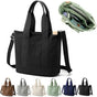 Handmade Canvas Bag with Compartments and Zipper, Versatile Shoulder Bag for Women, College, School, Work, V1237-ZY-203-2873