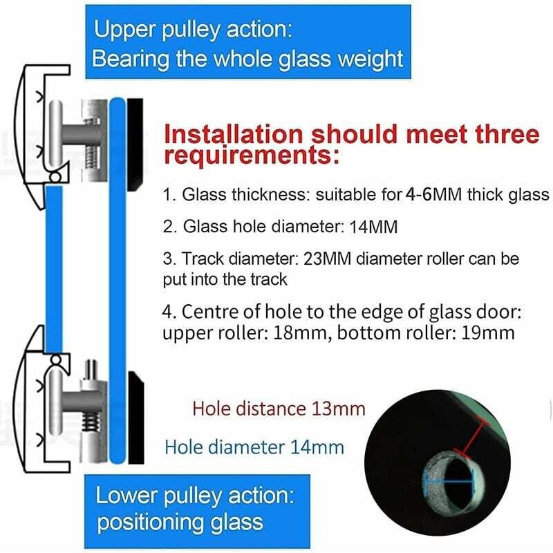 Shower Door Roller, 4pcs Double Shower Door Rollers Sliding Door Wheel Replacement for Shower Enclosure for V1237-ZY-203-2877