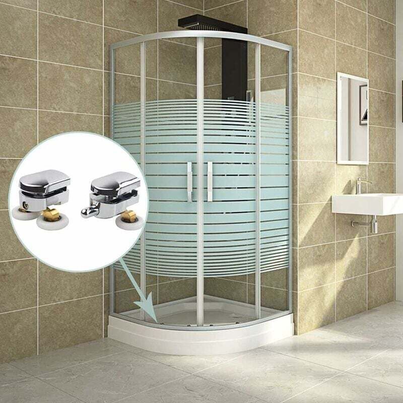 Shower Door Roller, 4pcs Double Shower Door Rollers Sliding Door Wheel Replacement for Shower Enclosure for V1237-ZY-203-2877